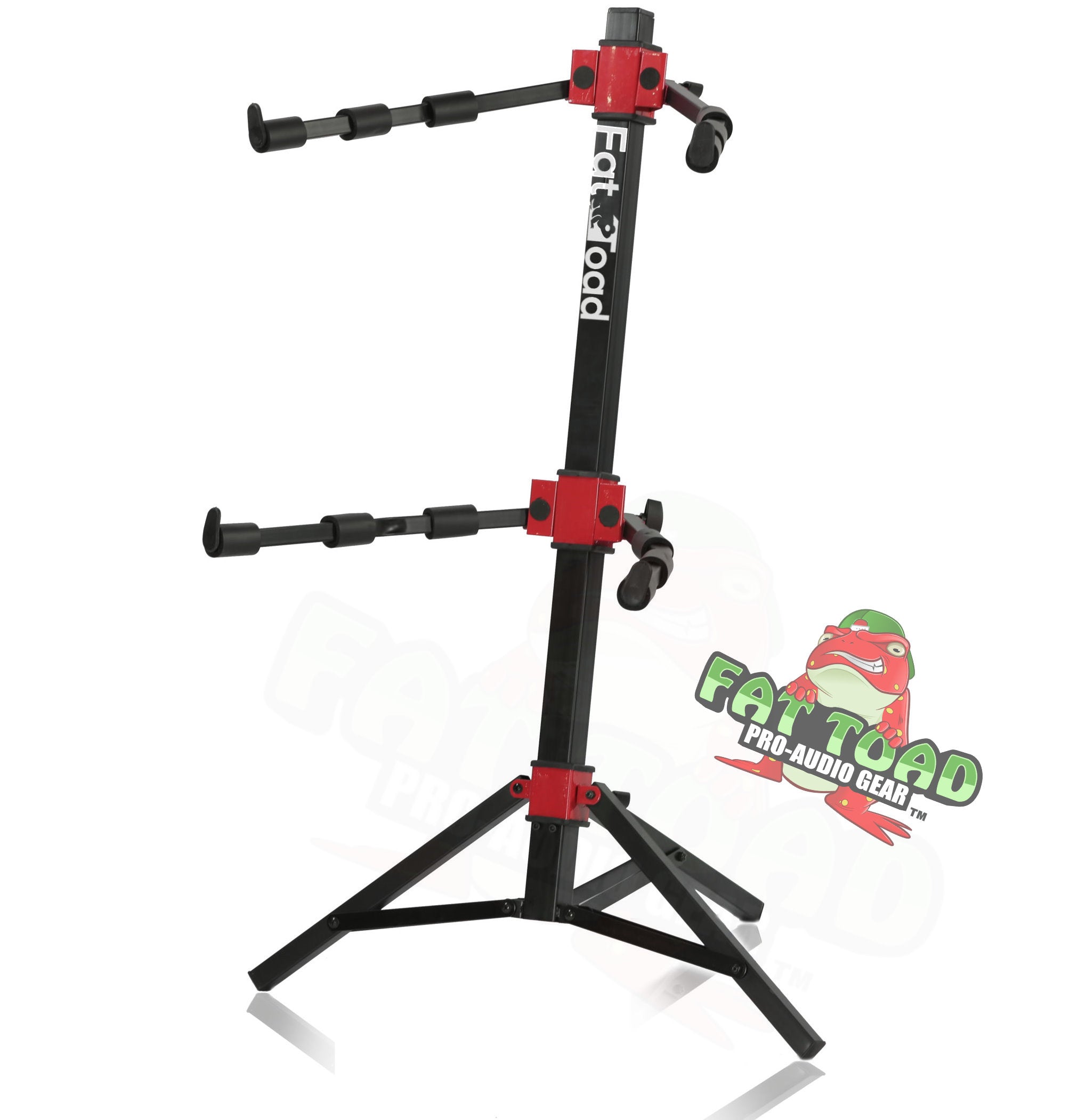 DJ Workstation Stand by FAT TOAD - 2-Tier Multiuse Sliding Piano Mount For Mixer, Digital Keyboard, MIDI Controller Tablet, Laptop Synthesizer GeekStands.com