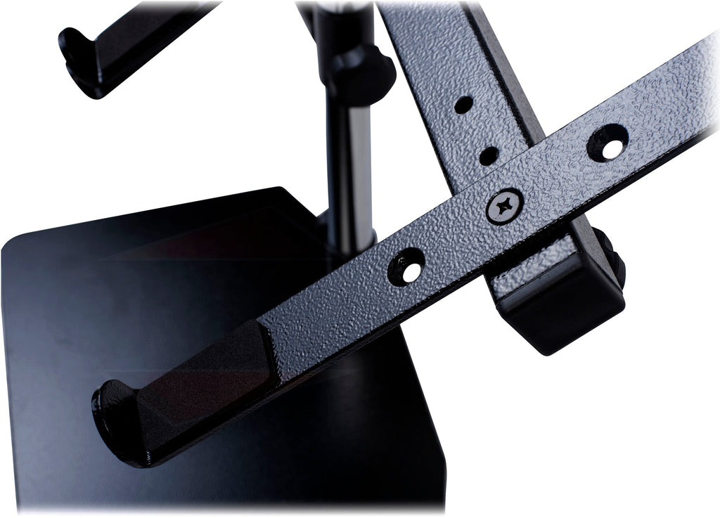 Double DJ Laptop Stand by FAT TOAD | 2 Tier PC Table Holder | Portable Computer Clamp Equipment Rack with Support Mounts for Music Studio Mixers, Controllers, Monitors, & Disc Jockey Booth Gear GeekStands.com
