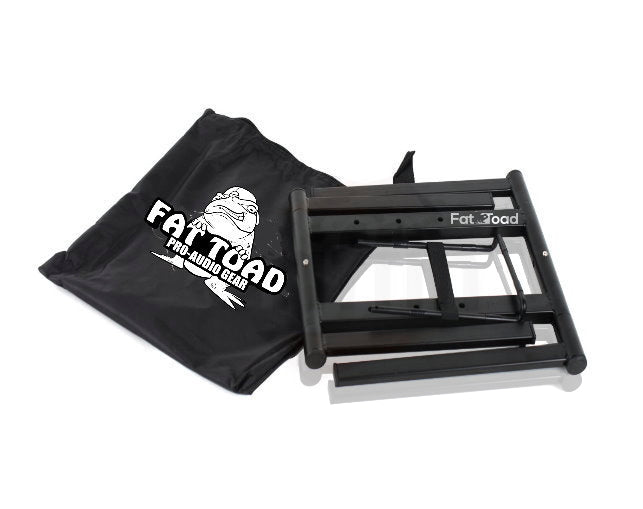 2 PACK - DJ Laptop Stand with Sub-tray Shelf by FAT TOAD | Folding Compact Pro Audio Computer Table Top Rack Stand Mount for iPads, Mixer Controller & Tablets | Portable PC Gear, Stage Booth or Office GeekStands.com
