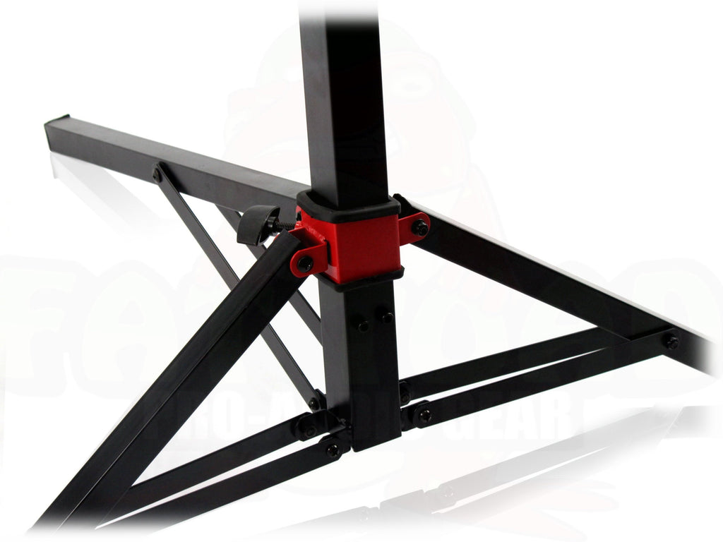 DJ Workstation Stand by FAT TOAD - 2-Tier Multiuse Sliding Piano Mount For Mixer, Digital Keyboard, MIDI Controller Tablet, Laptop Synthesizer GeekStands.com