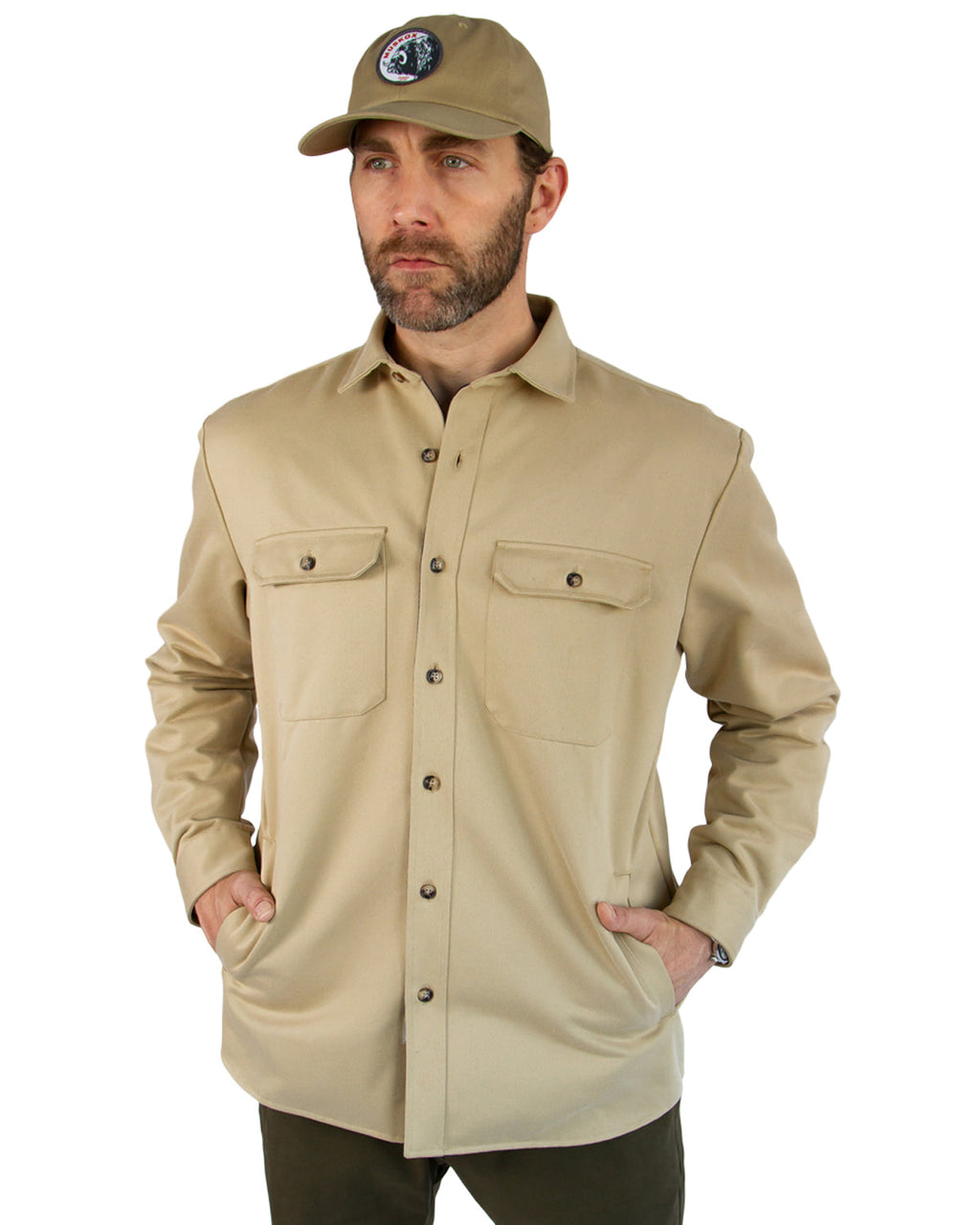 Lined Yukon Flannel Shirt Jacket, Tan MuskOx Flannels