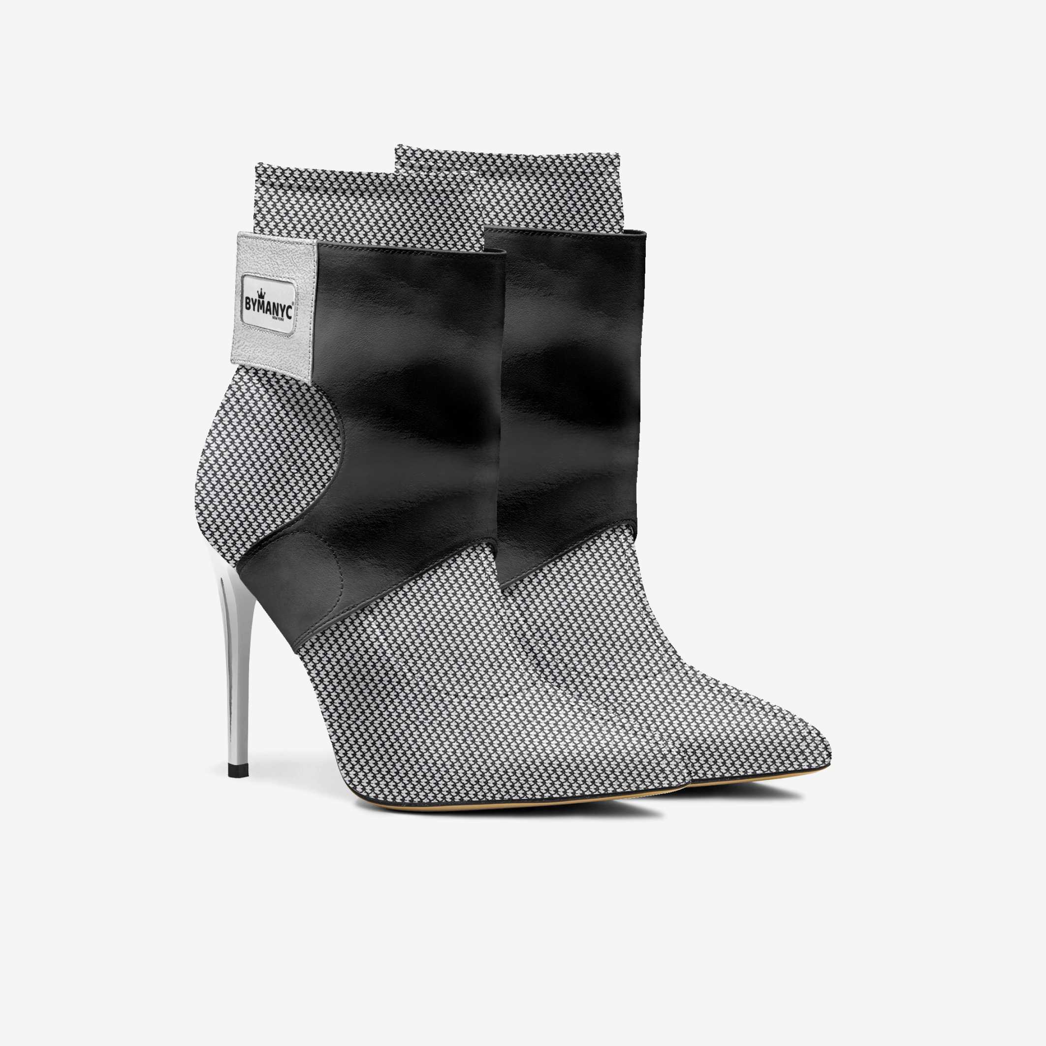 Limited Edition Vegan Stiletto Boots BYMANYC® New York Futurista Onyx BYMANYC ® New York
