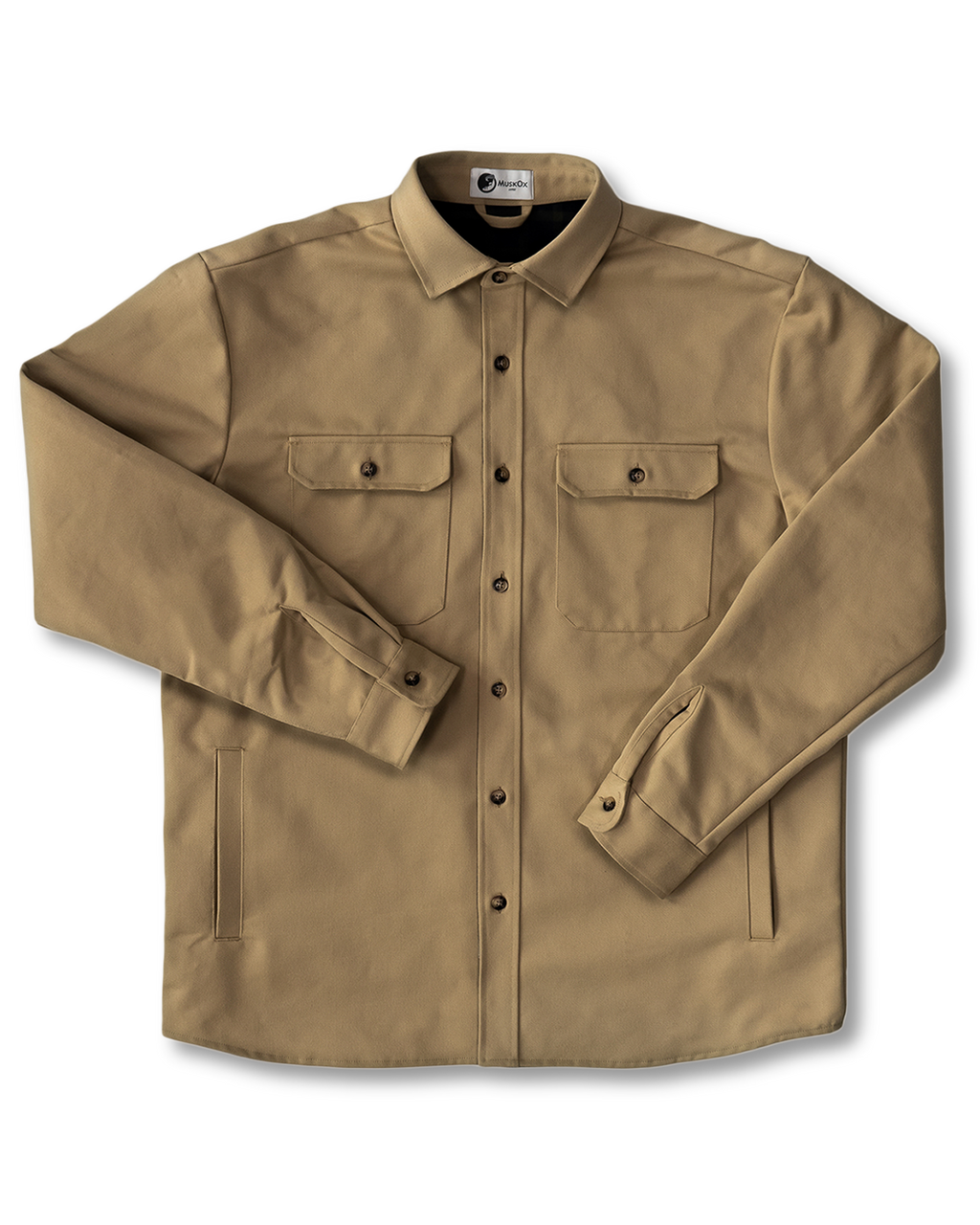 Lined Yukon Flannel Shirt Jacket, Tan MuskOx Flannels