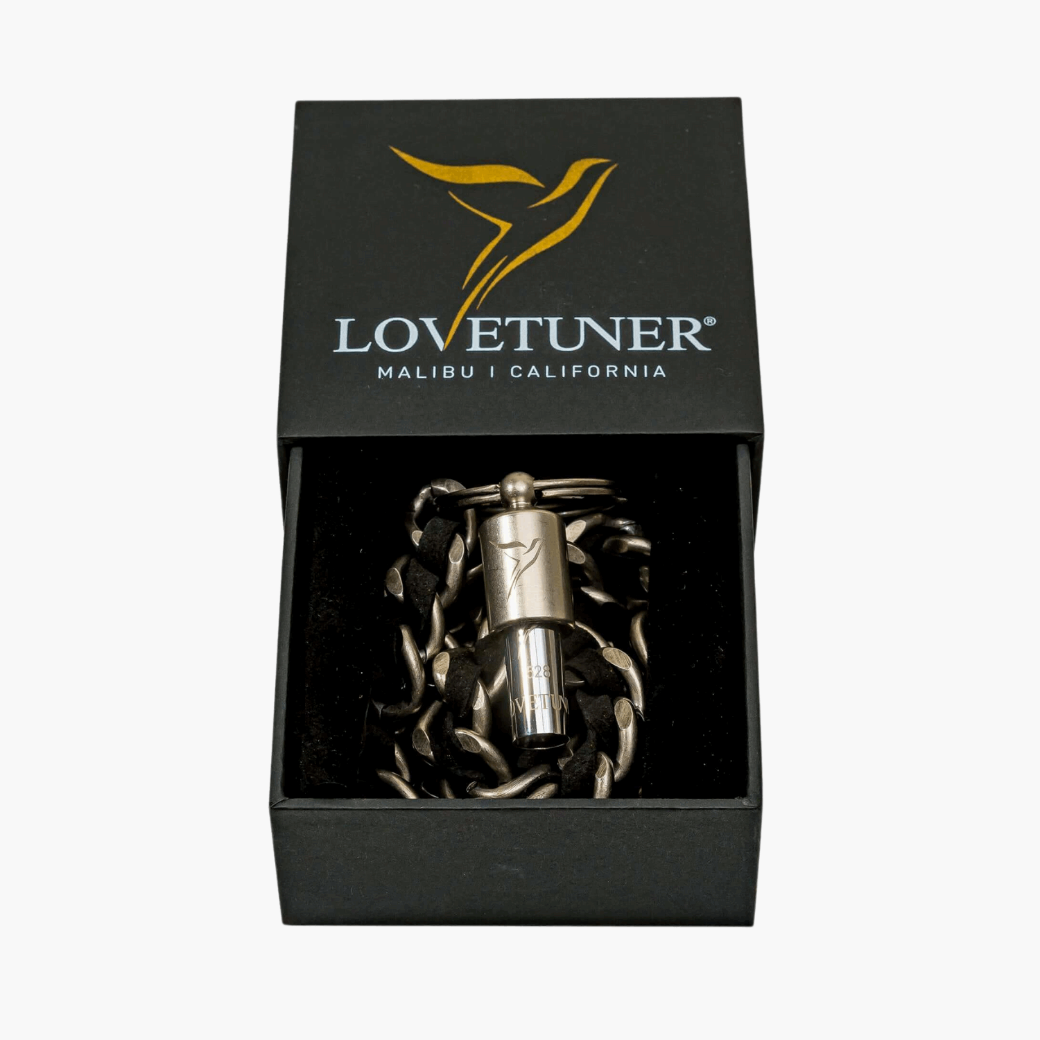 Lovetuner Keychain Silver 528hz Breathing & Meditation Device Lovetuner