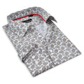 Lt Brown Paisley Shirt // Contemporary Fit - contrast  trimming- final sale LEVINAS® Official