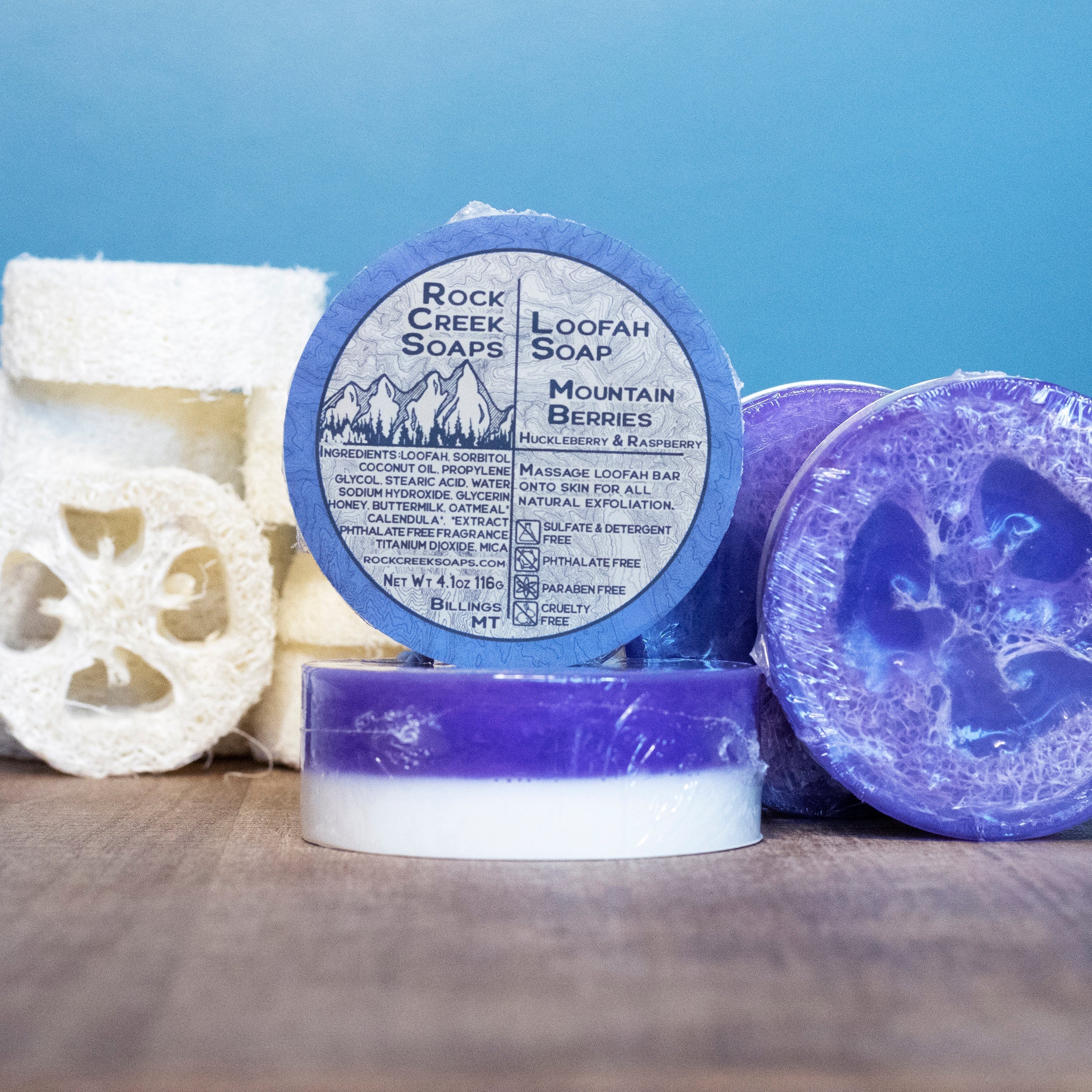 Loofah Soap | Mountain Berries Rock Creek Soaps