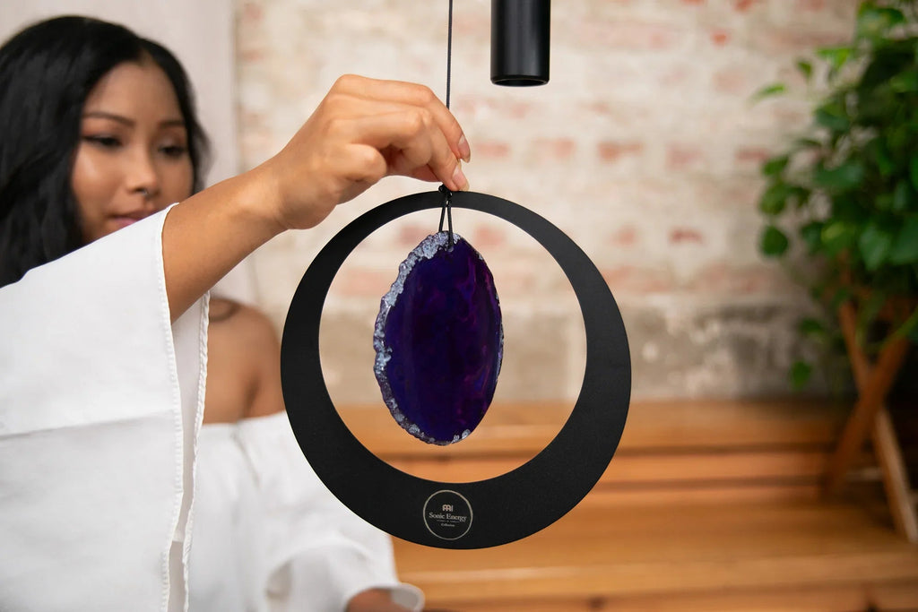 50" Purple Agate Meditation Chime, 432 Hz, A-Major, Black Utah Energy Healing Center