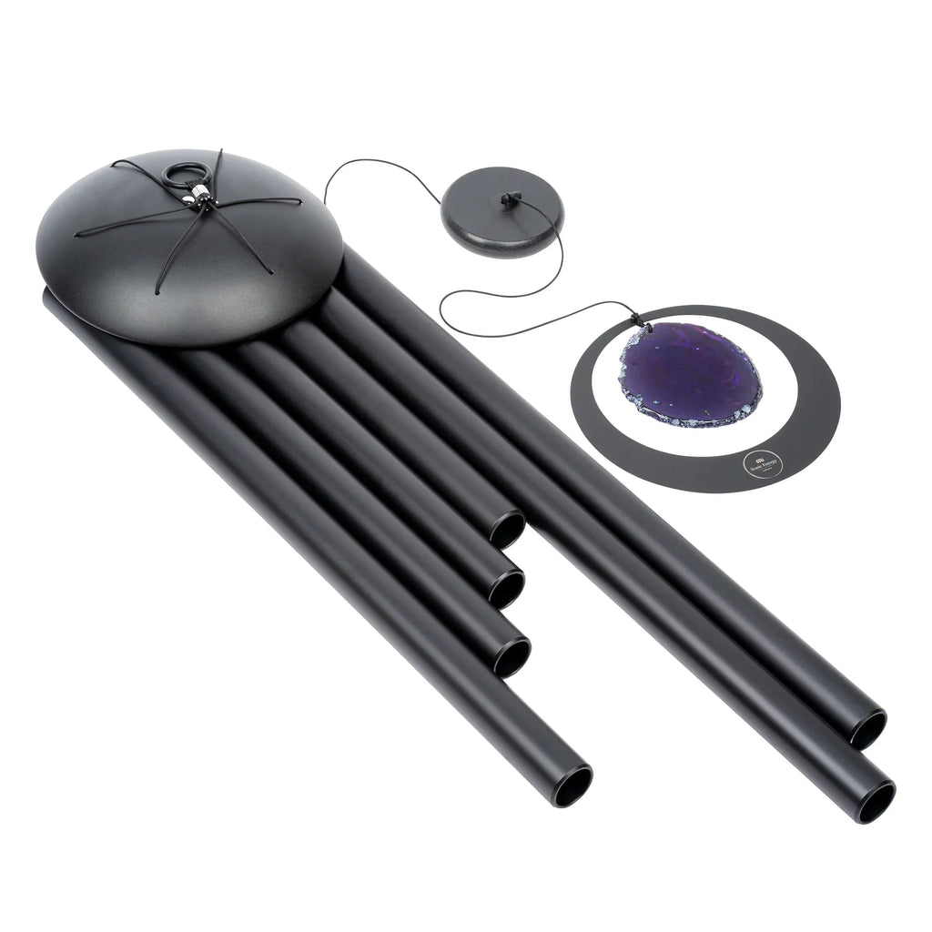 50" Purple Agate Meditation Chime, 432 Hz, A-Major, Black Utah Energy Healing Center
