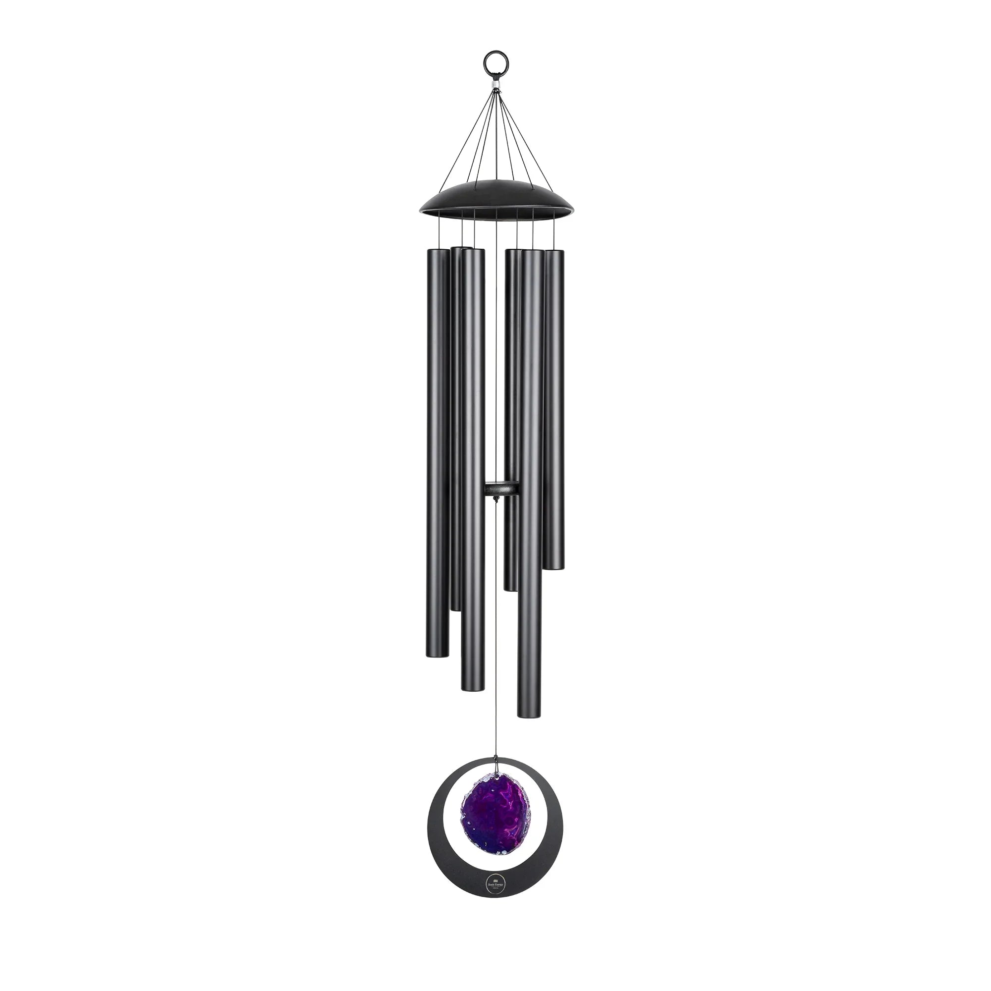 50" Purple Agate Meditation Chime, 432 Hz, A-Major, Black Utah Energy Healing Center