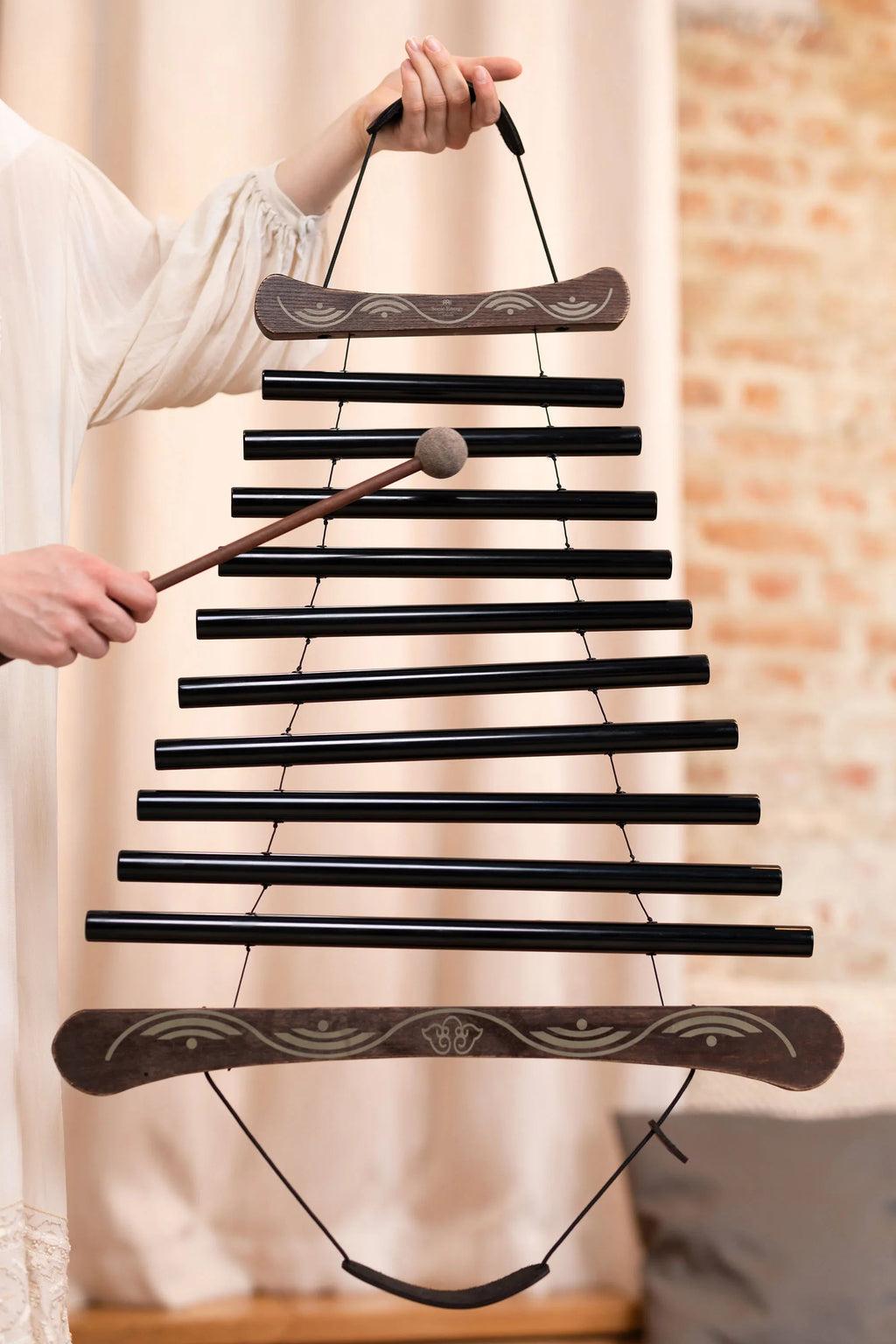 38" Meditation Flow Chime, 432 Hz, 10 Notes, C Minor, Black Utah Energy Healing Center