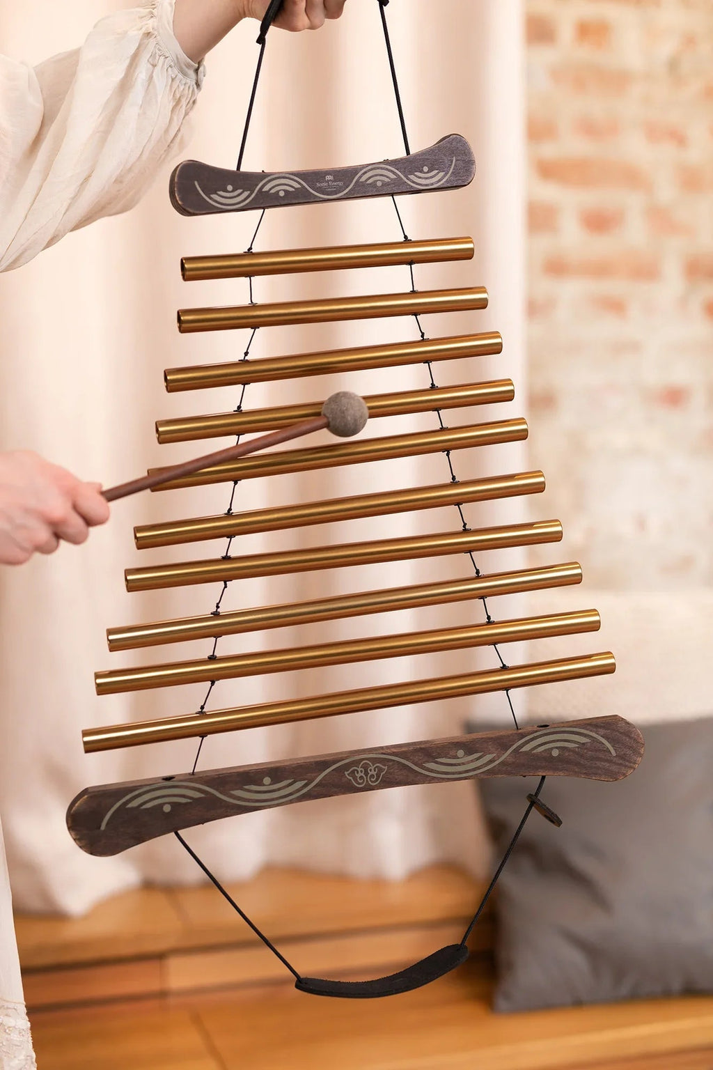 35" Meditation Flow Chime, 440 Hz, 10 Notes, D Major, Bronze Utah Energy Healing Center