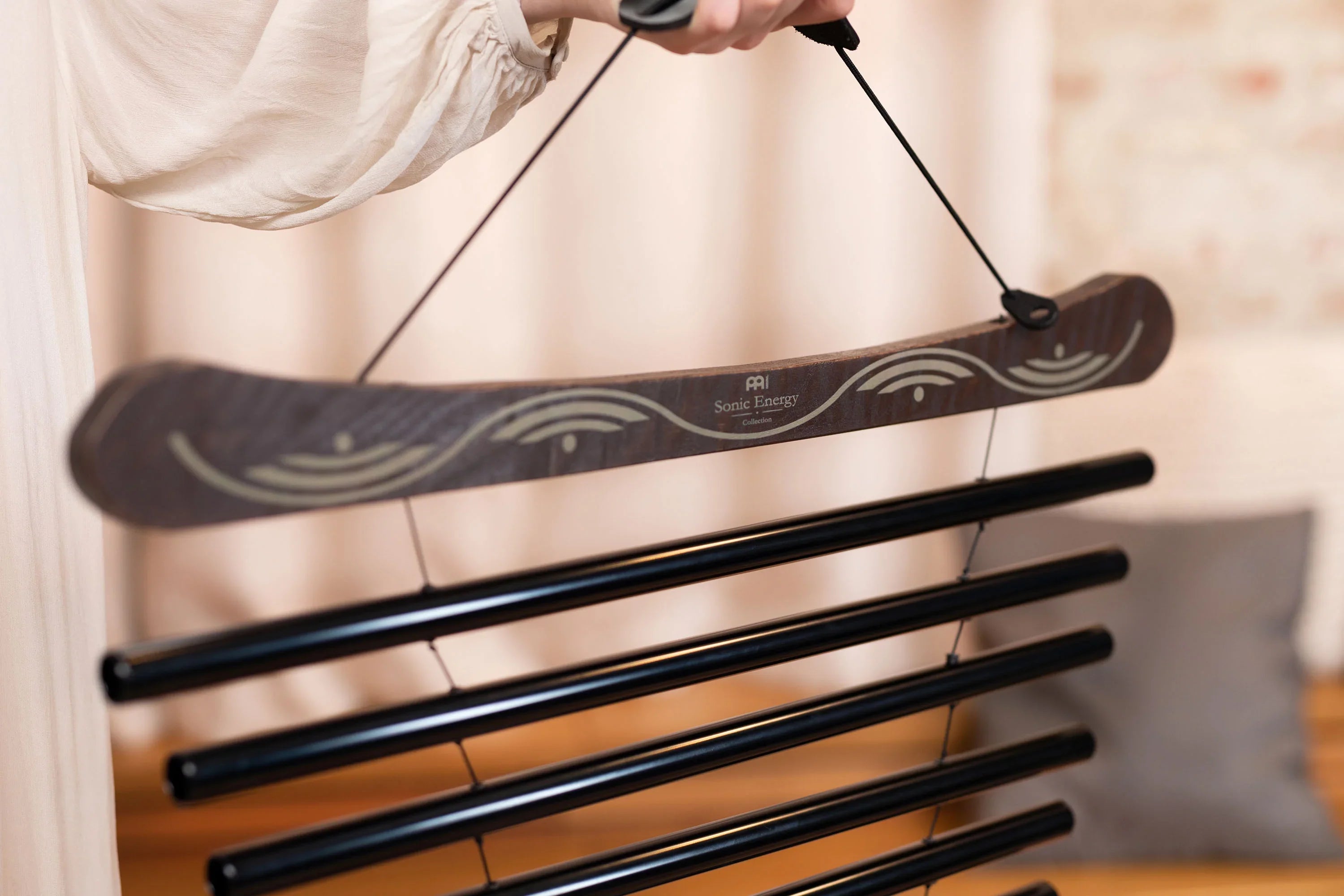 38" Meditation Flow Chime, 432 Hz, 10 Notes, E Minor, Black Utah Energy Healing Center