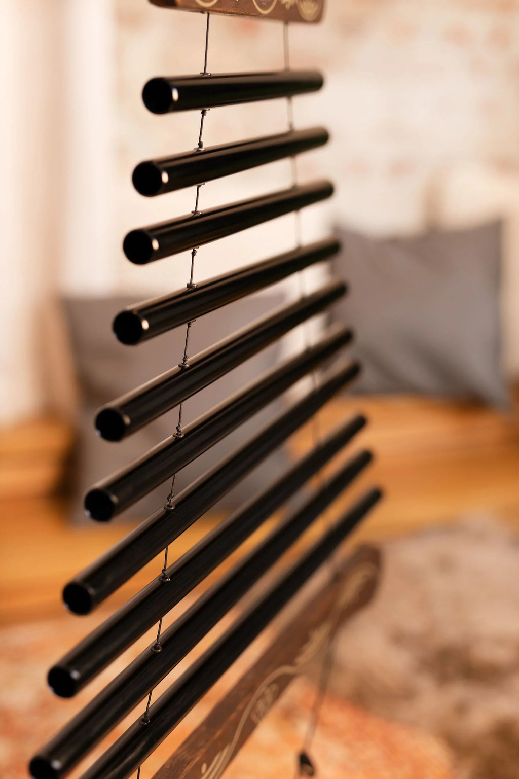 38" Meditation Flow Chime, 432 Hz, 10 Notes, E Minor, Black Utah Energy Healing Center