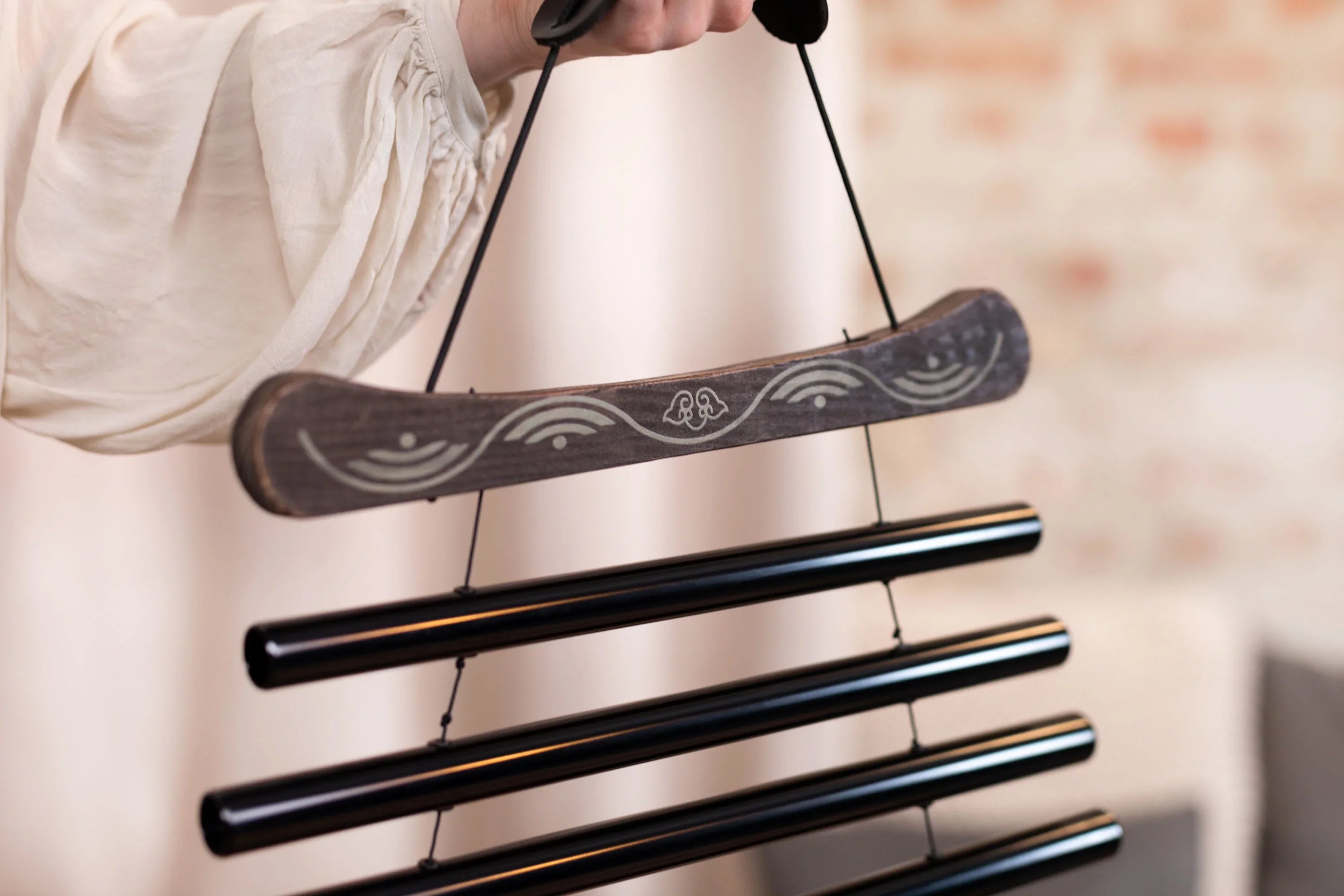 38" Meditation Flow Chime, 432 Hz, 10 Notes, E Minor, Black Utah Energy Healing Center