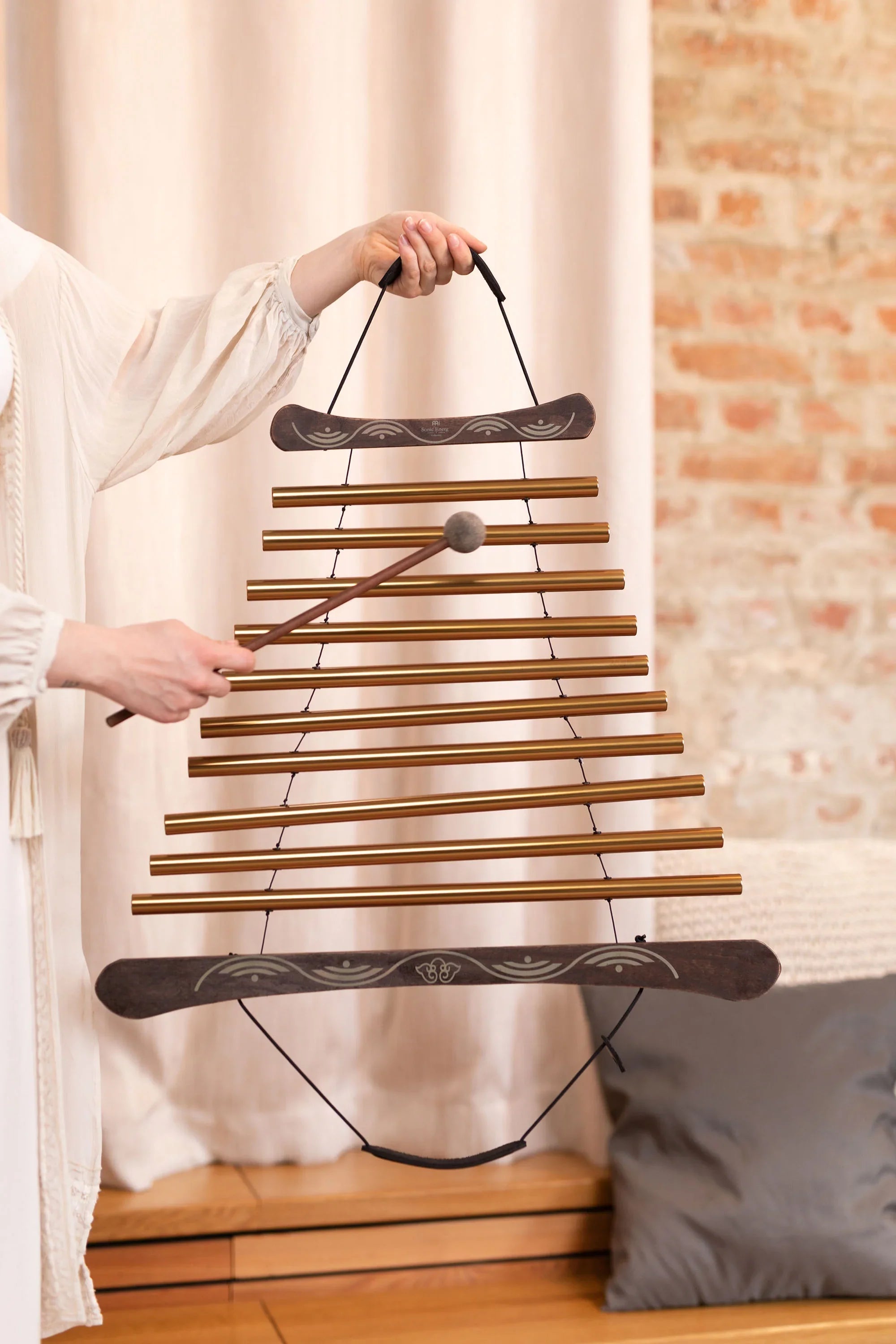 35" Meditation Flow Chime, 440 Hz, 10 Notes, G Major, Bronze Utah Energy Healing Center