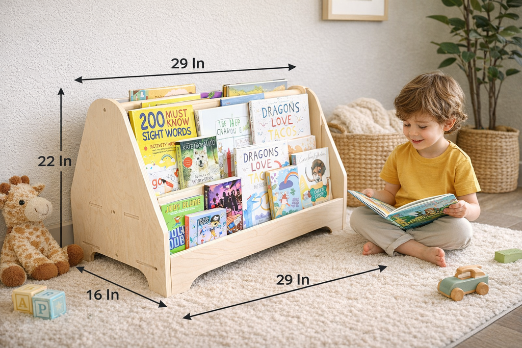 MIGUEL- Double Sided Portable Bookshelf Bush Acres