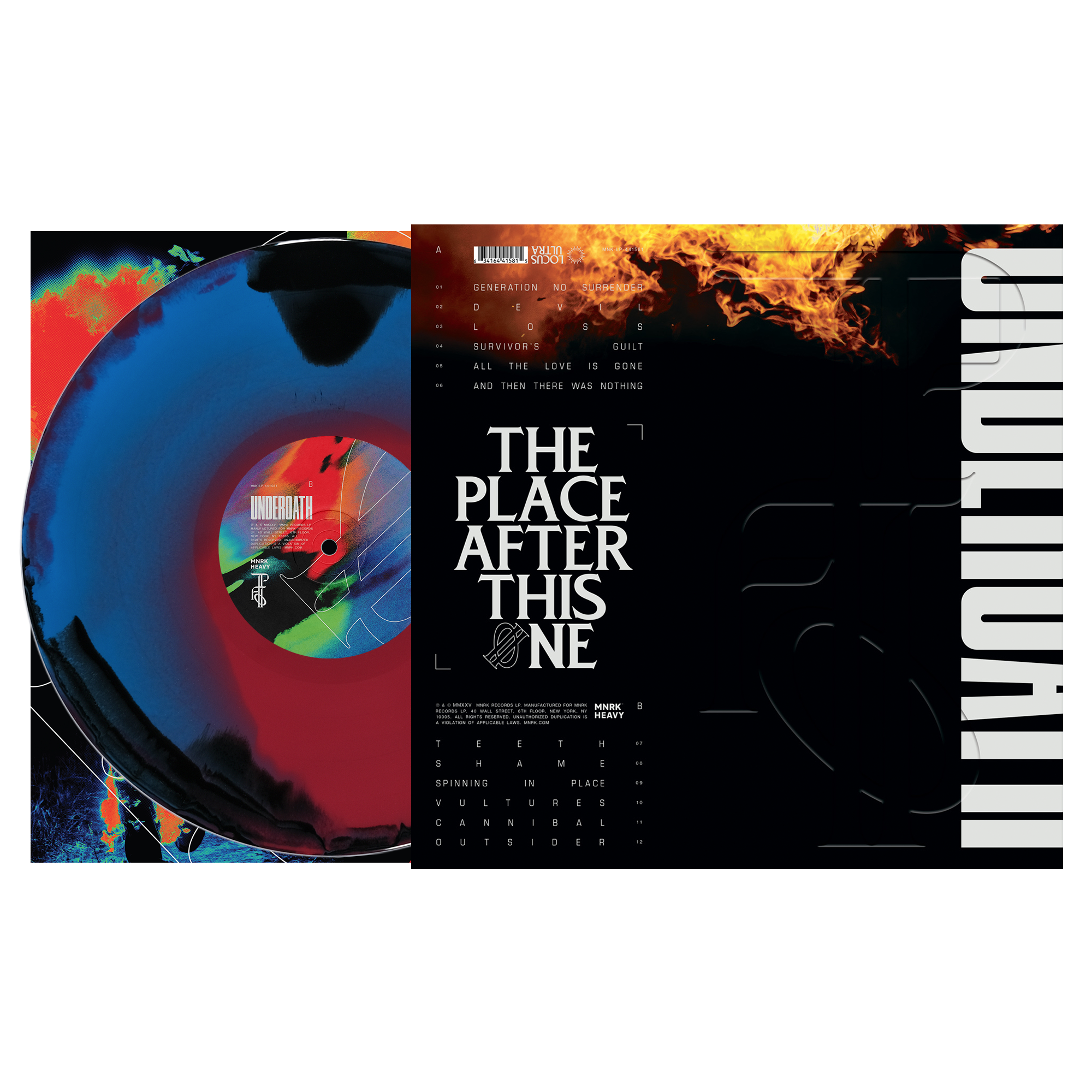 Underoath - The Place After This One Black + Blue Red Swirl Vinyl MNRK Heavy