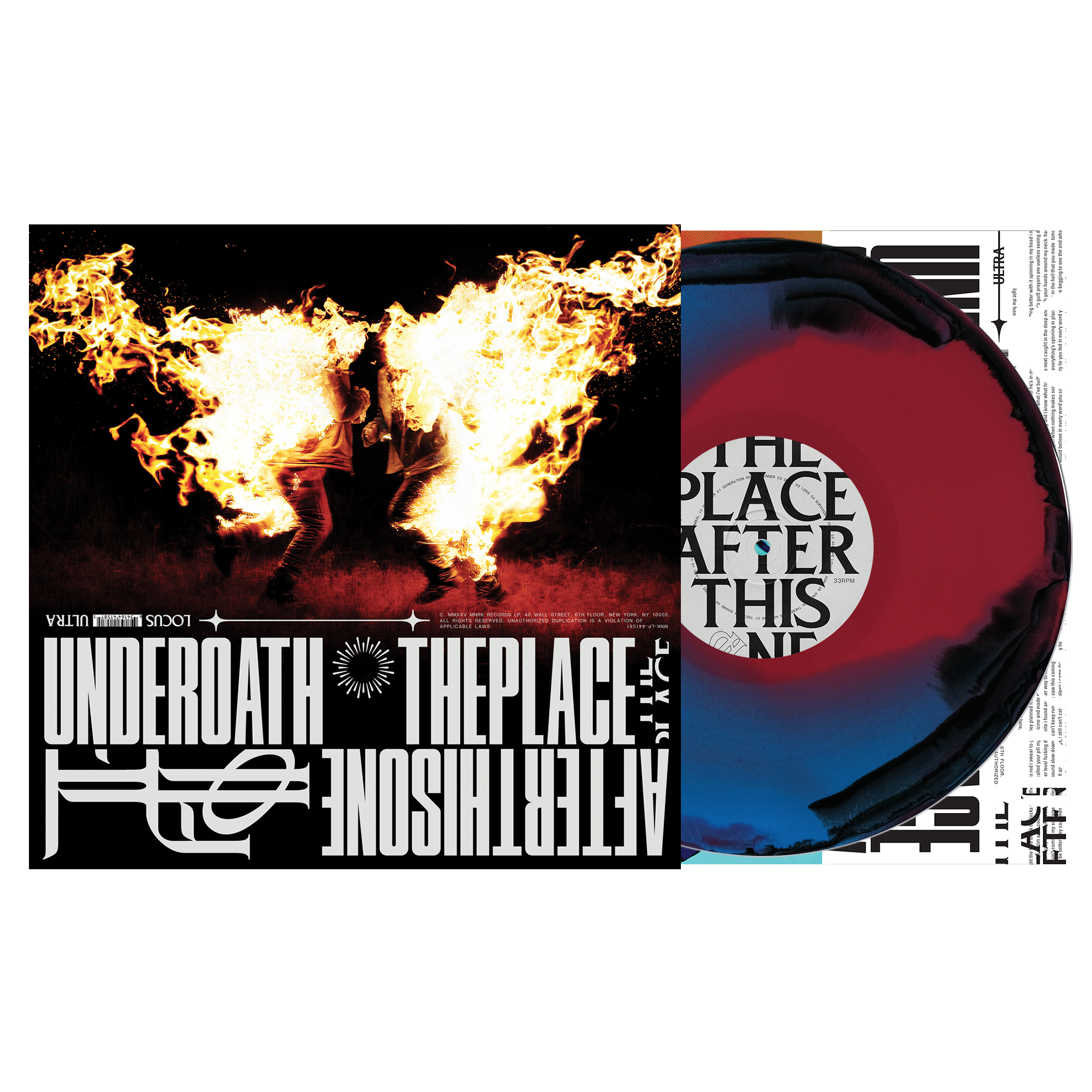 Underoath - The Place After This One Black + Blue Red Swirl Vinyl MNRK Heavy