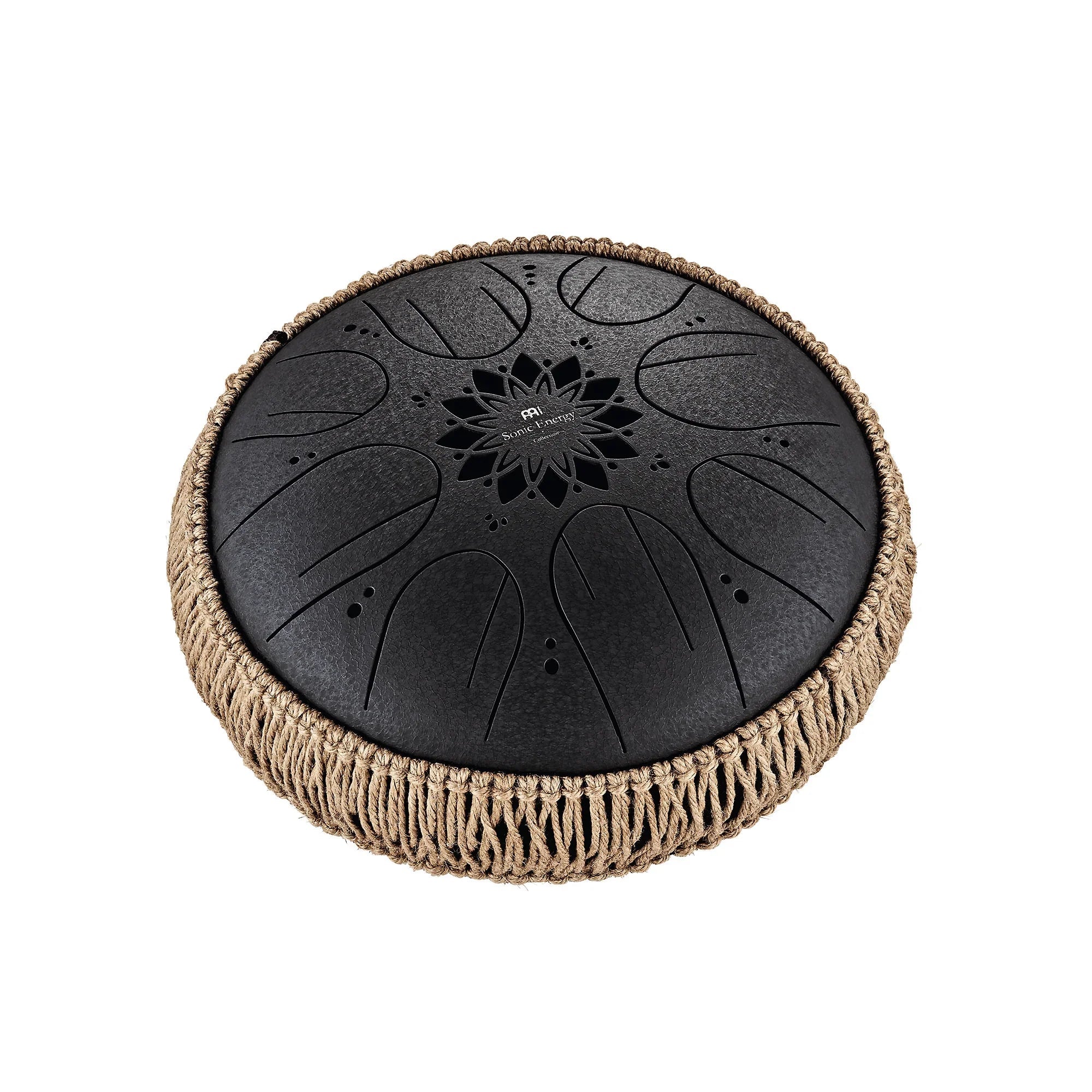 10" Medium Octave Steel Tongue Drum, B Minor, 8 Notes, 432 Hz, Black Utah Energy Healing Center