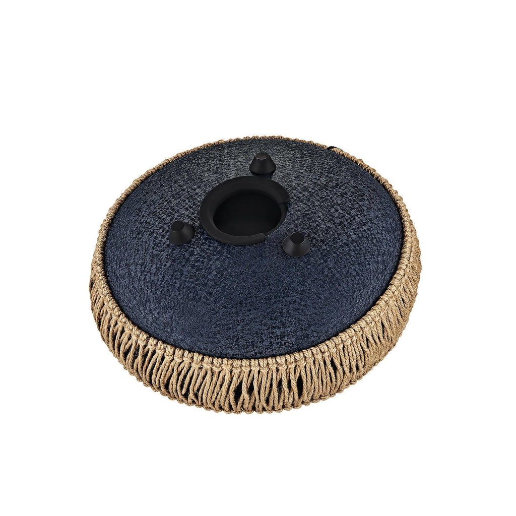 10" Medium Octave Steel Tongue Drum, C Minor, 8 Notes, 432 Hz, Navy Blue Utah Energy Healing Center