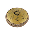 10" Medium Octave Steel Tongue Drum, C Major, 8 Notes, 432 Hz, Gold Utah Energy Healing Center