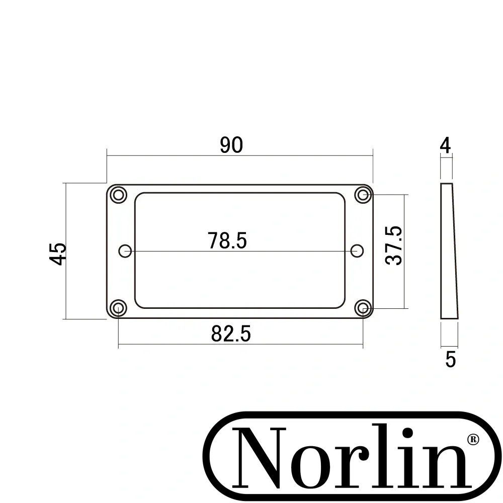 Humbucker Pickup Tapered Mounting Ring (Black) for Gibson® Guitars Randy's LLC