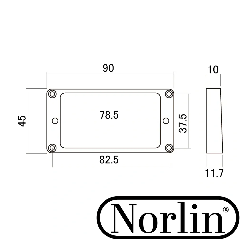 Humbucker Pickup Tapered Mounting Ring (Black) for Gibson® Guitars Randy's LLC