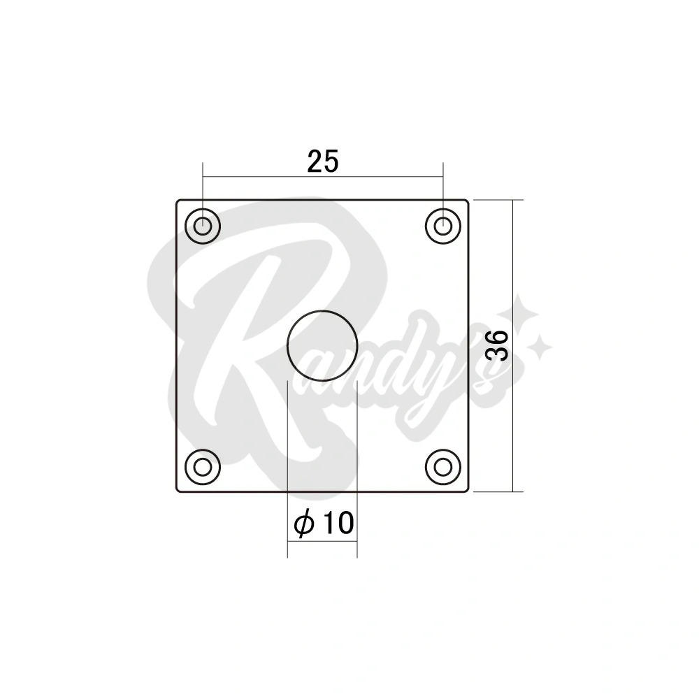 "Master Relic Collection" Historic Square Jack Plate - Fits '59 1959 R9 Gibson® Les Paul® Randy's LLC