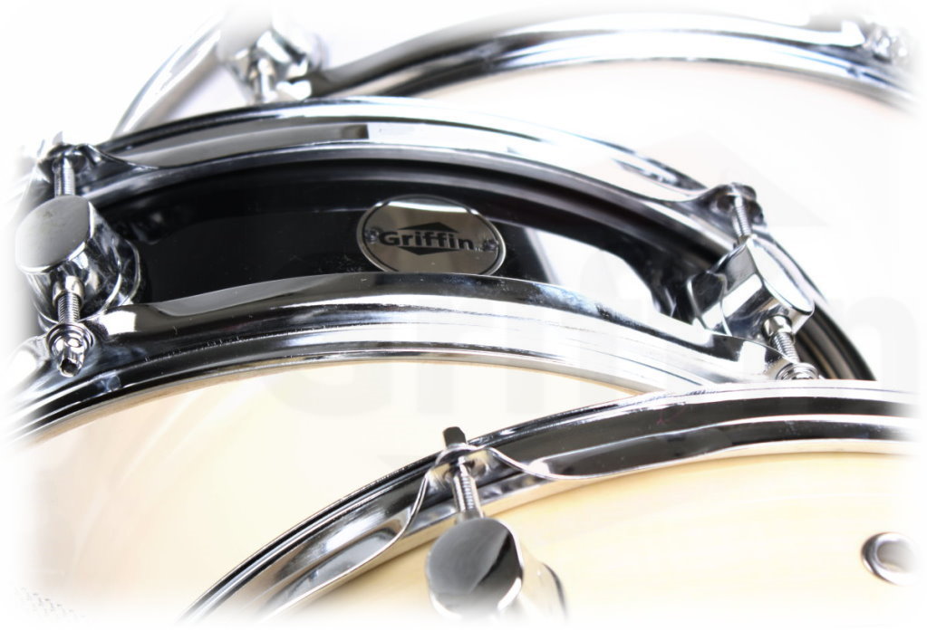Piccolo Snare Drum 13" x 3.5" by GRIFFIN - 100% Poplar Wood Shell with Black PVC & White Coated Drum Head - Drummers Acoustic Marching Kit Percussion GeekStands.com