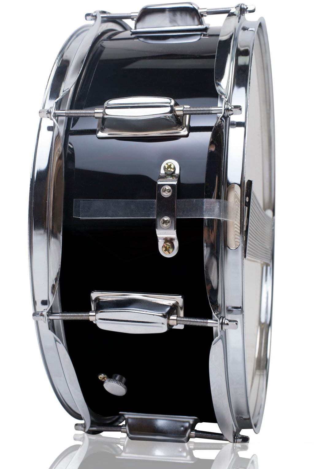 GRIFFIN Snare Drum | Poplar Wood Shell 14" x 5.5" with Black PVC & Coated Head | Acoustic Marching Percussion Musical Instrument Set with Drummers Key, 8 Metal Tuning Lugs & Snare Strainer Throw Off GeekStands.com