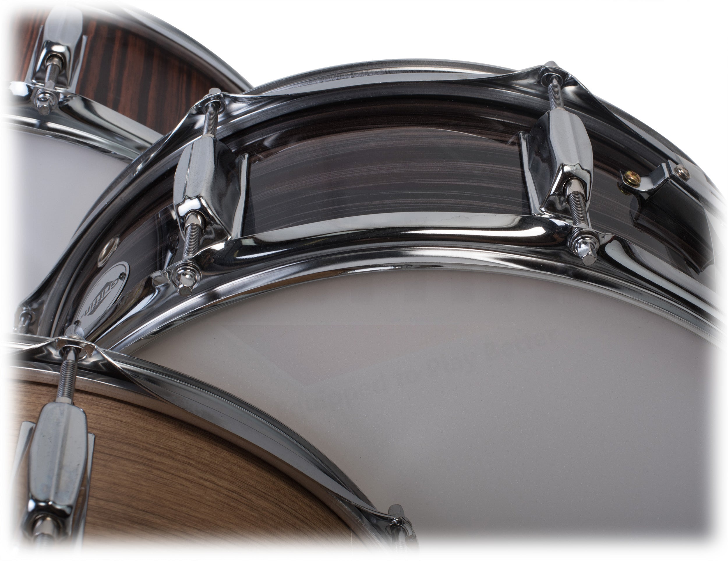 Deluxe Snare Drum by GRIFFIN | 14" x 5.5" Poplar Wood Shell with Zebra PVC Glossy Finish | Percussion Musical Instrument with Drummers Key for Students & Professionals | 8 Tuning Lugs & Snare Strainer GeekStands.com