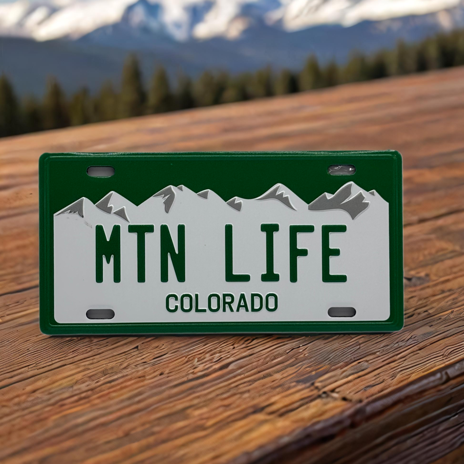 MTN LIFE - Colorado License Plate Magnet Green Mountain Games