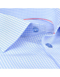 Made in Italy Dress Shirts// Lt Blue check - contemporary fit- Final Sale LEVINAS® Official