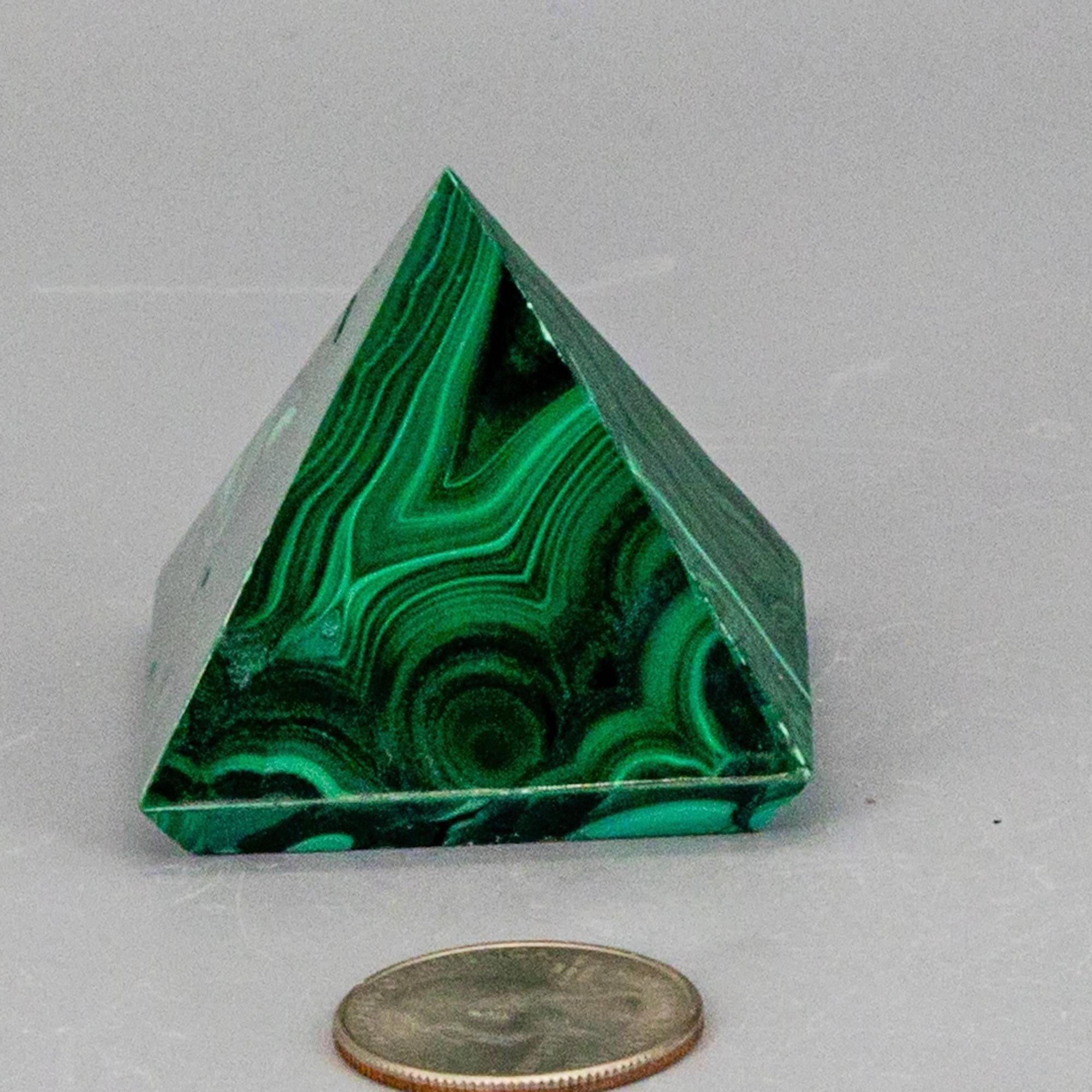Malachite Crystal Pyramid Heart Chakra Transformation Crystal Destiny