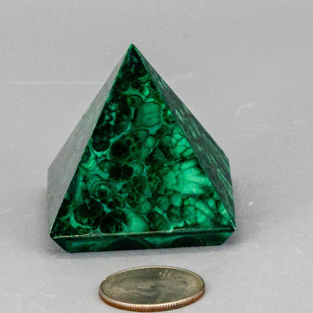 Malachite Crystal Pyramid Heart Chakra Transformation Crystal Destiny