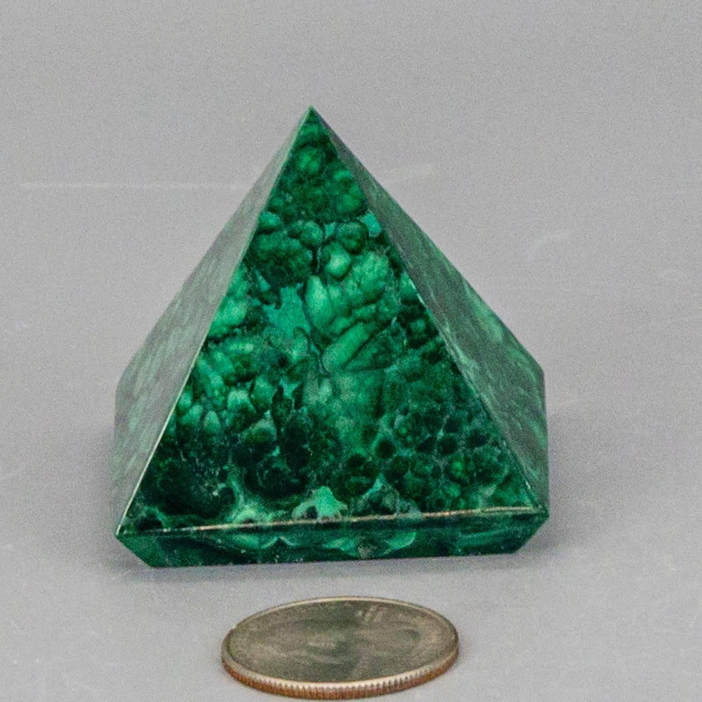 Malachite Crystal Pyramid Heart Chakra Transformation Crystal Destiny