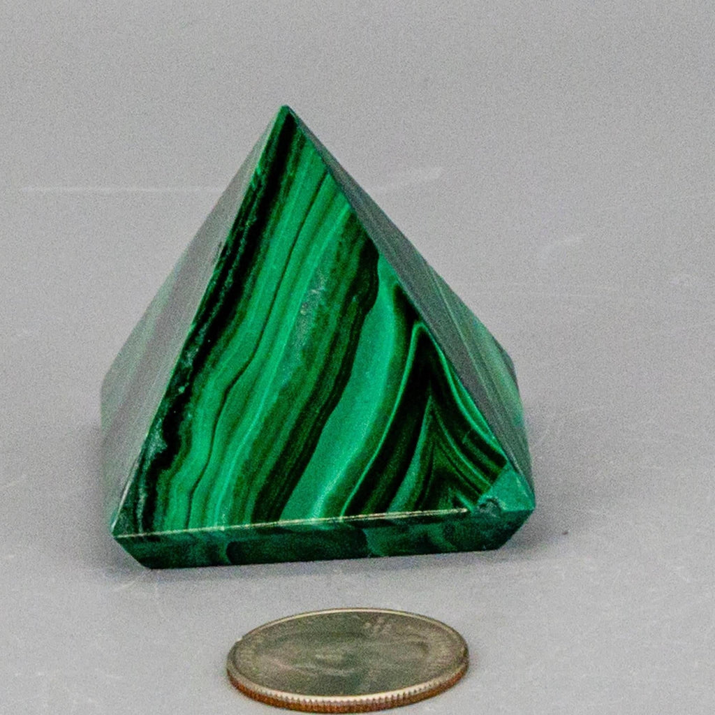 Malachite Crystal Pyramid Heart Chakra Transformation Crystal Destiny