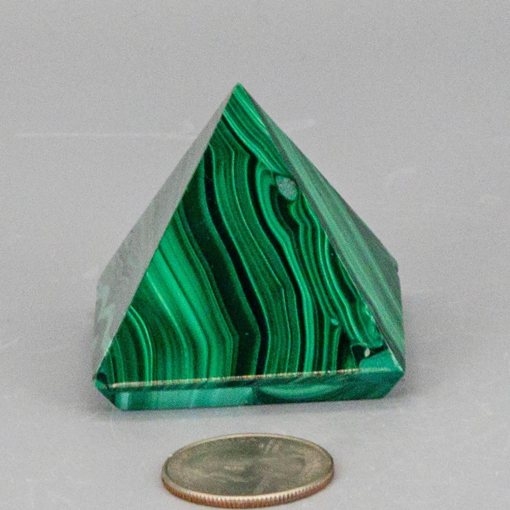 Malachite Crystal Pyramid Heart Chakra Transformation Crystal Destiny