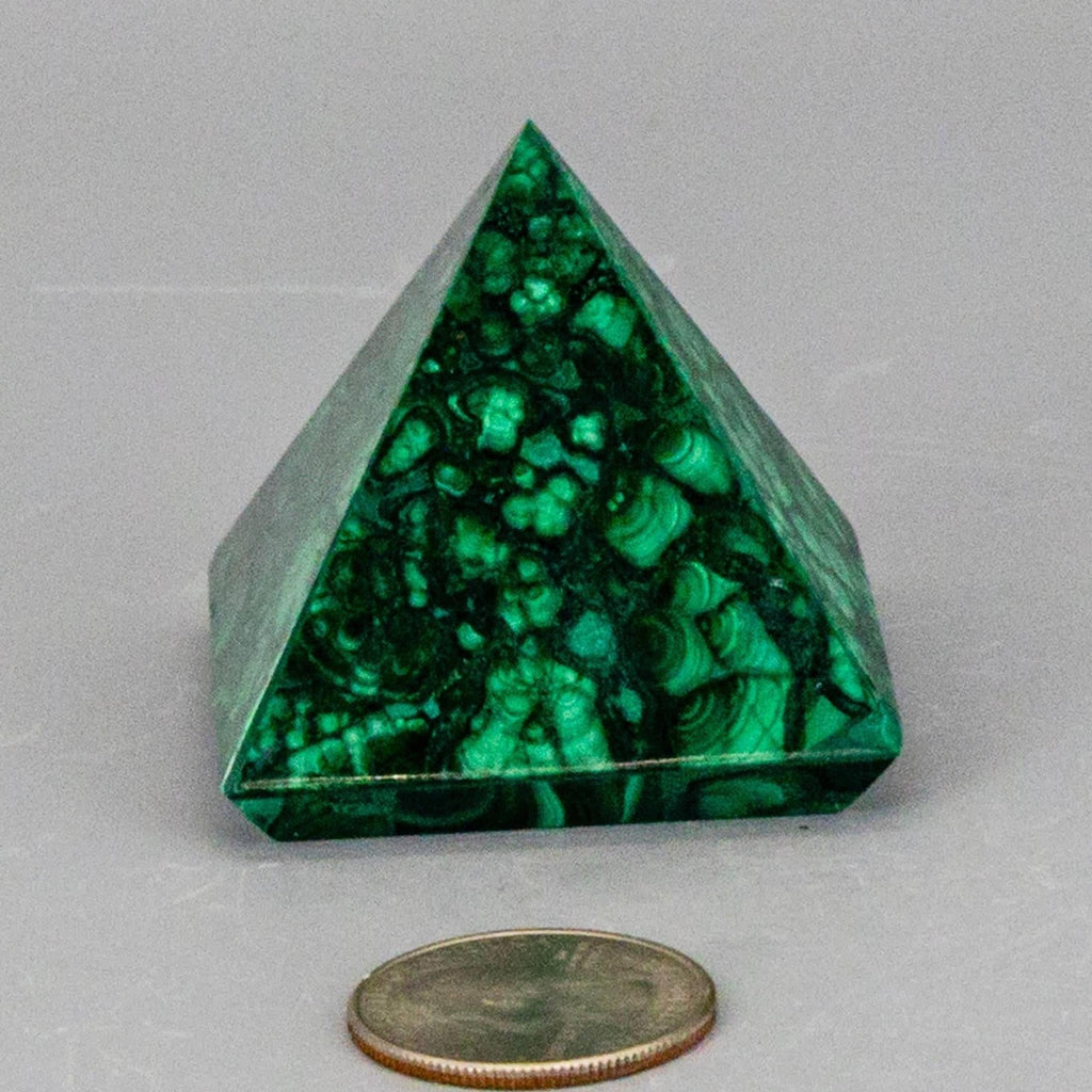 Malachite Crystal Pyramid Heart Chakra Transformation Crystal Destiny