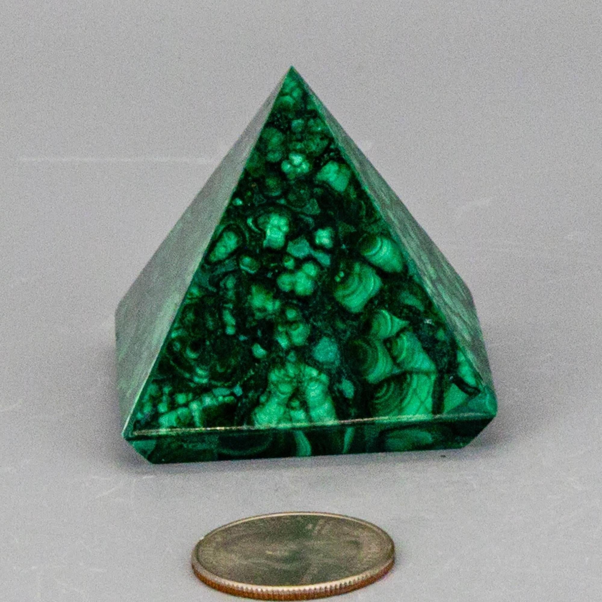 Malachite Crystal Pyramid Heart Chakra Transformation Crystal Destiny
