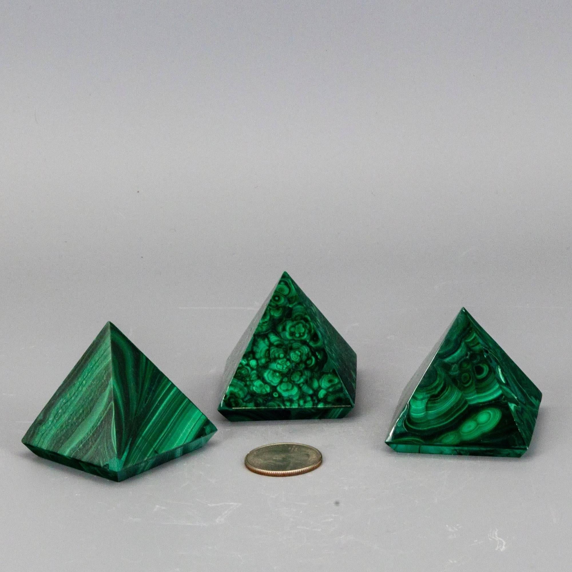 Malachite Crystal Pyramid Heart Chakra Transformation Crystal Destiny