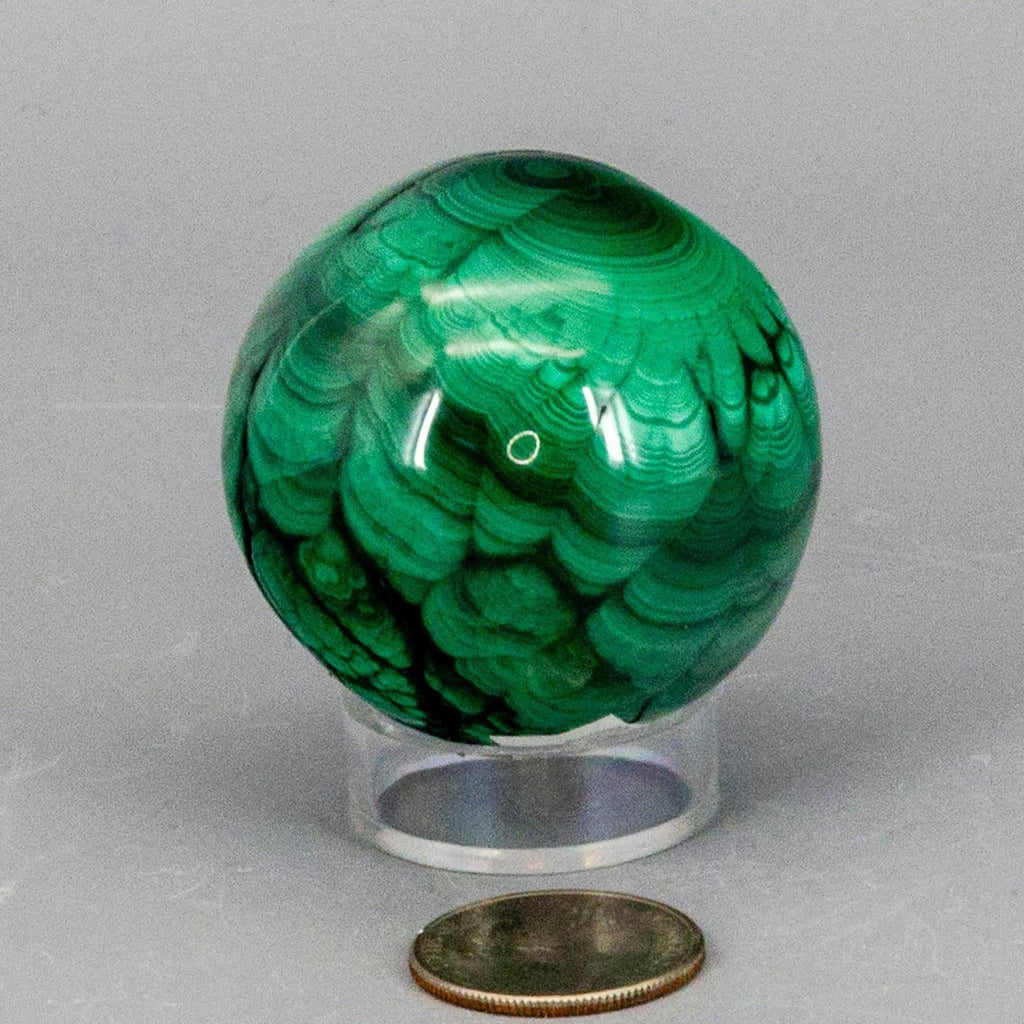 Malachite Crystal Sphere Heart Chakra Transformation Crystal Destiny