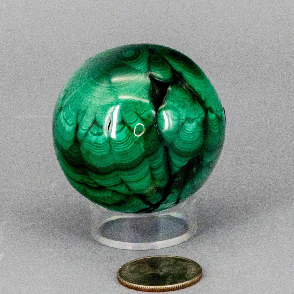 Malachite Crystal Sphere Heart Chakra Transformation Crystal Destiny
