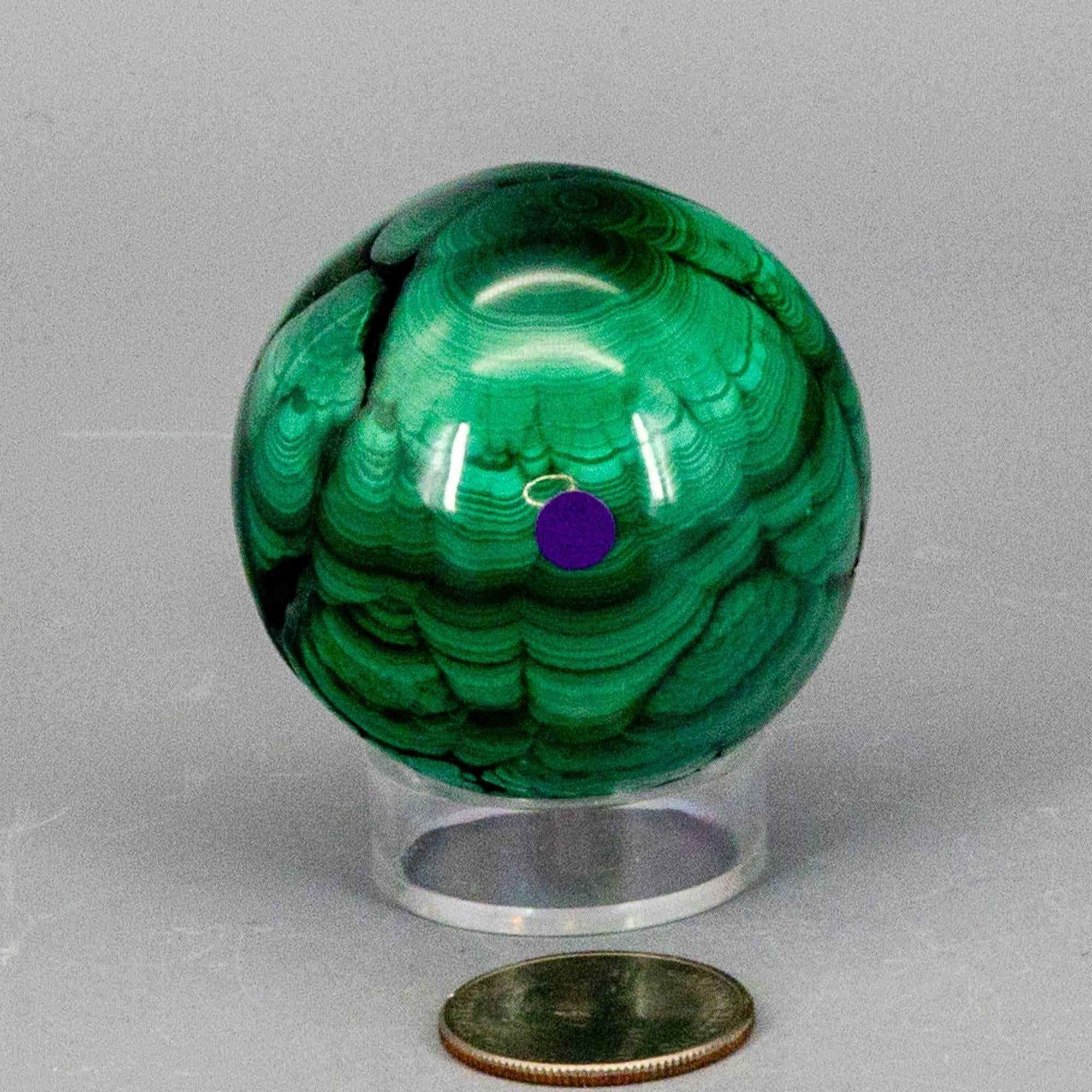 Malachite Crystal Sphere Heart Chakra Transformation Crystal Destiny
