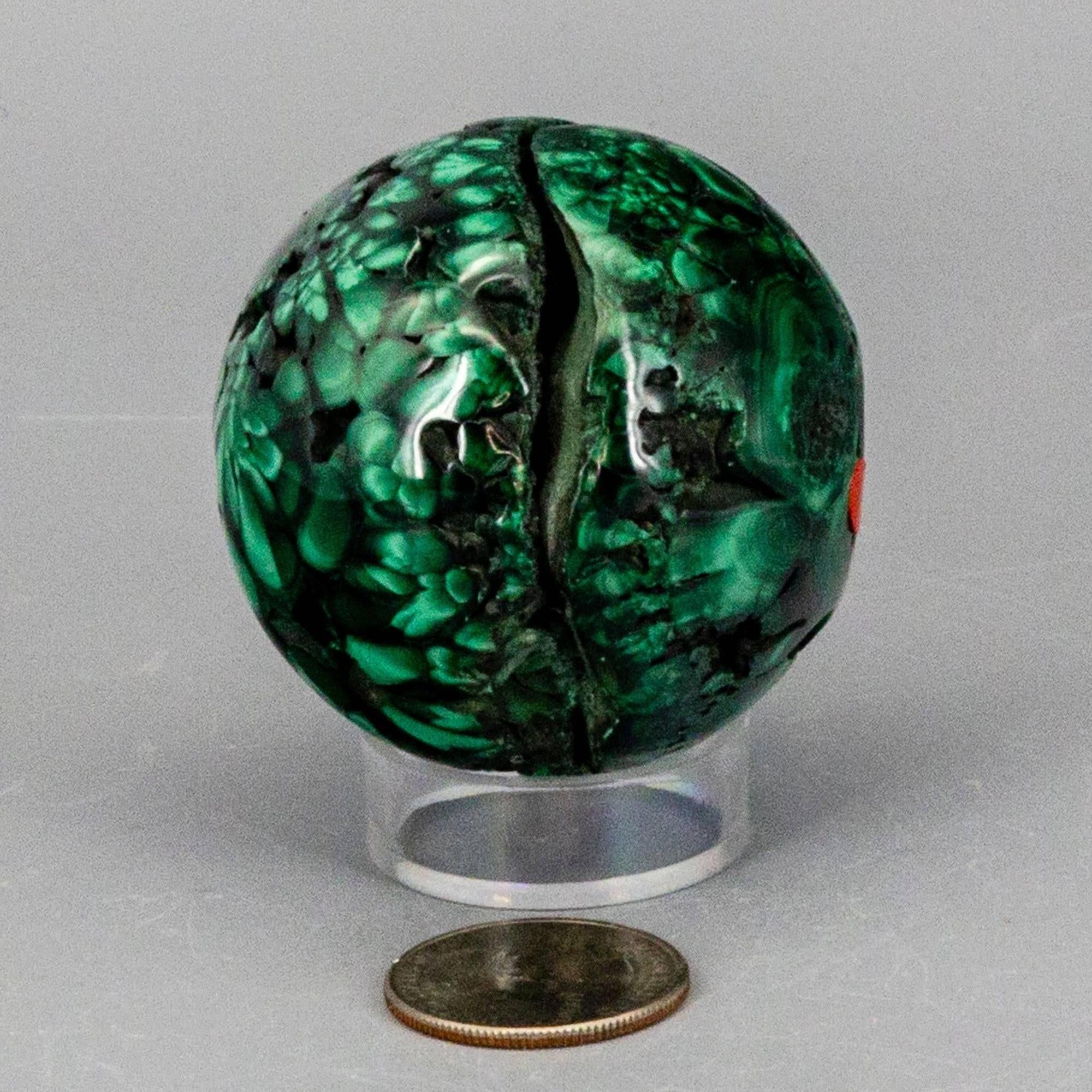 Malachite Crystal Sphere Heart Chakra Transformation Crystal Destiny
