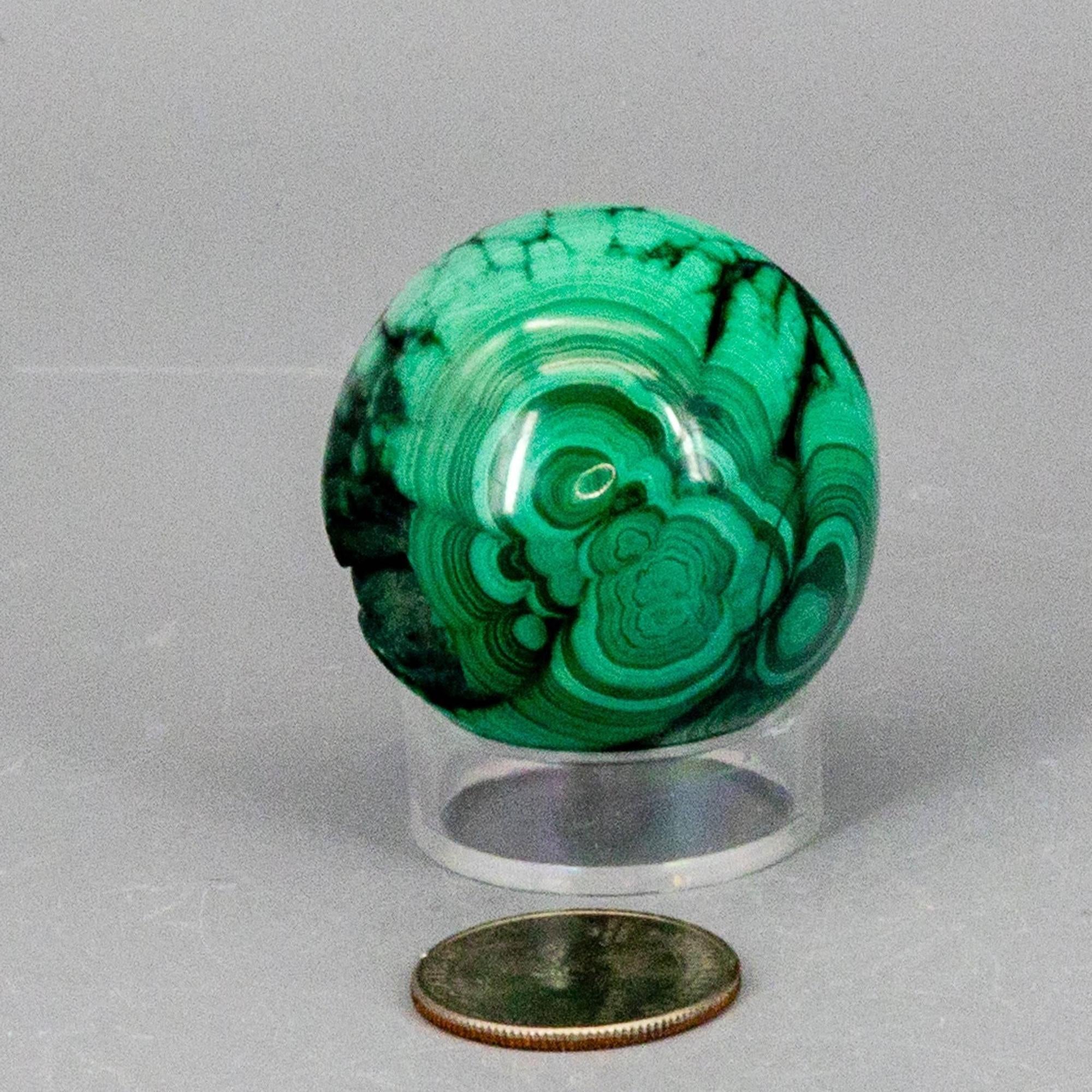 Malachite Crystal Sphere Heart Chakra Transformation Crystal Destiny