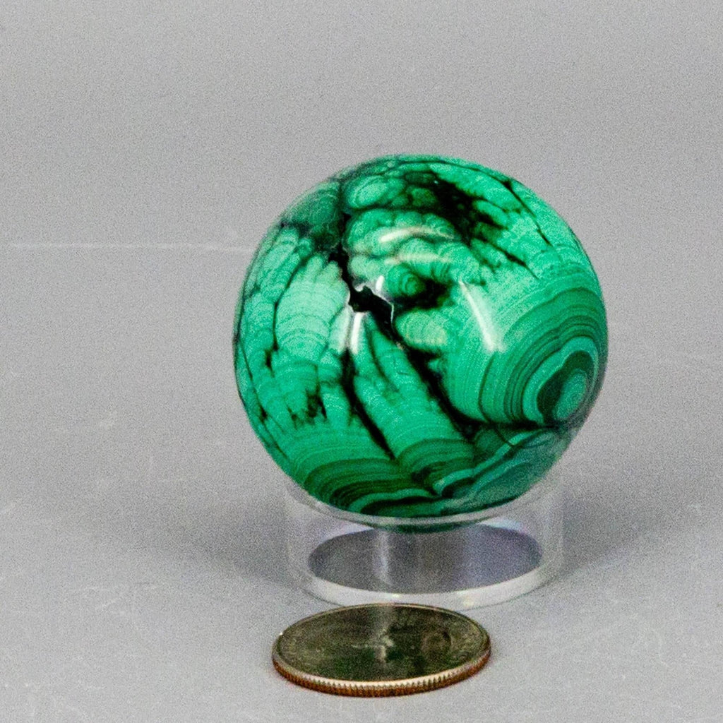 Malachite Crystal Sphere Heart Chakra Transformation Crystal Destiny