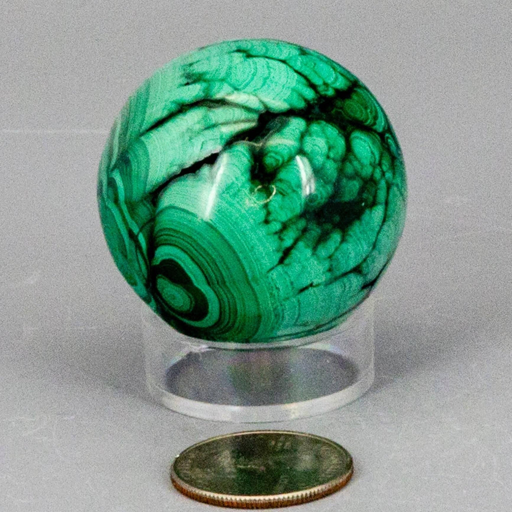 Malachite Crystal Sphere Heart Chakra Transformation Crystal Destiny