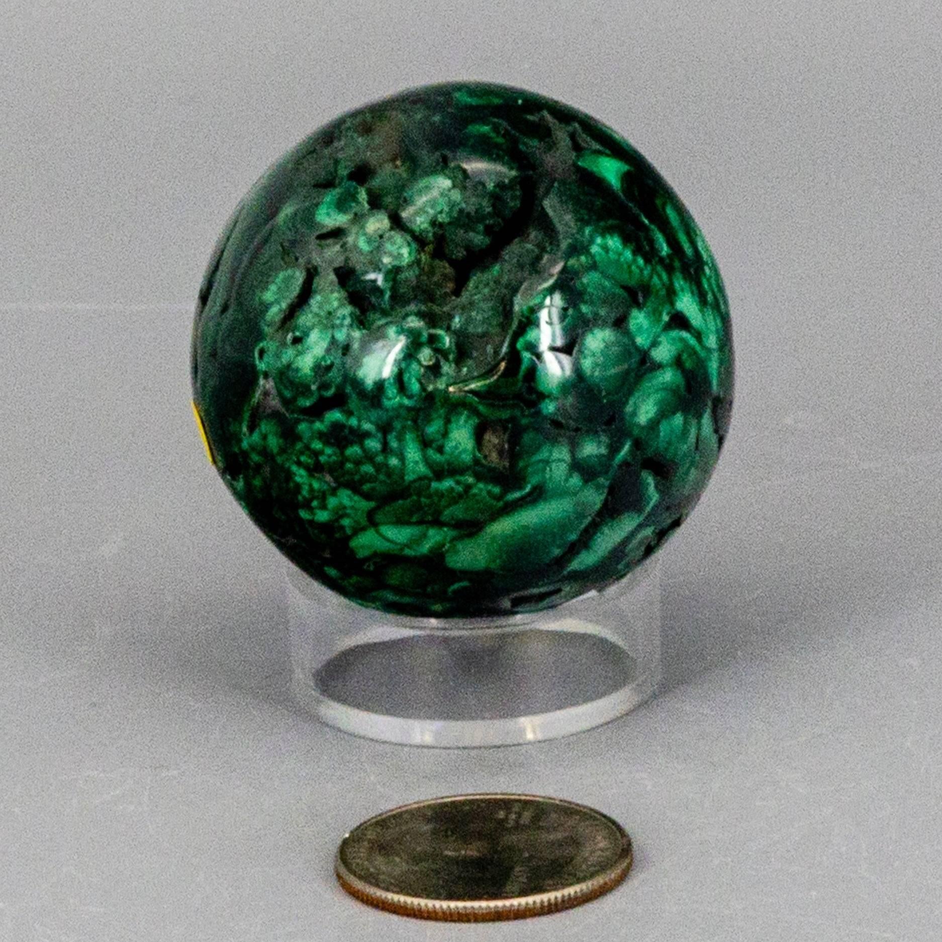 Malachite Crystal Sphere Heart Chakra Transformation Crystal Destiny