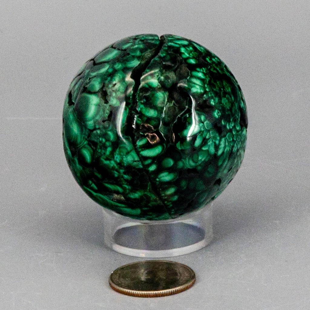 Malachite Crystal Sphere Heart Chakra Transformation Crystal Destiny
